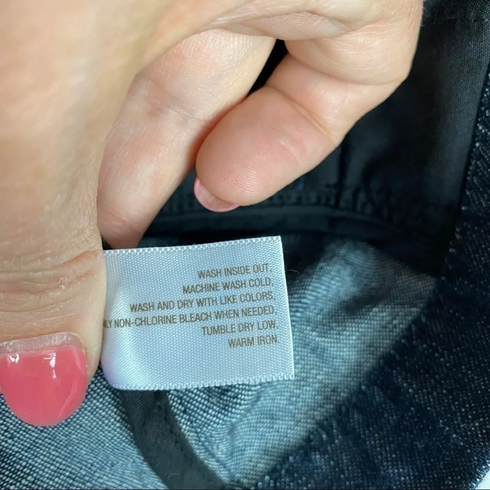 Old Navy‎ Double Breasted Double Collar Buckle Jean Jacket Women's S Blue Denim
